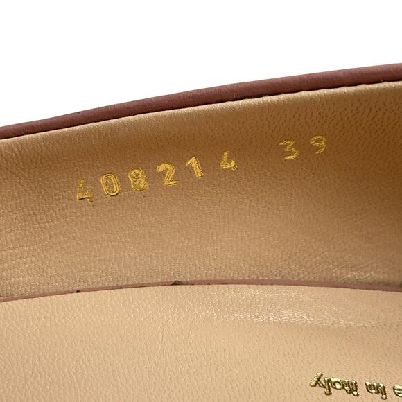 Gucci Horsebit Peep Toe Heels Pumps Size 39 Pink Mauve Stilettos - Picture 12 of 12